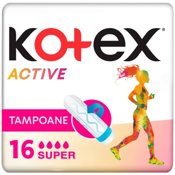 Tampoane Kotex Active Super, 16 buc Tampoane Kotex Active Super, 16 buc