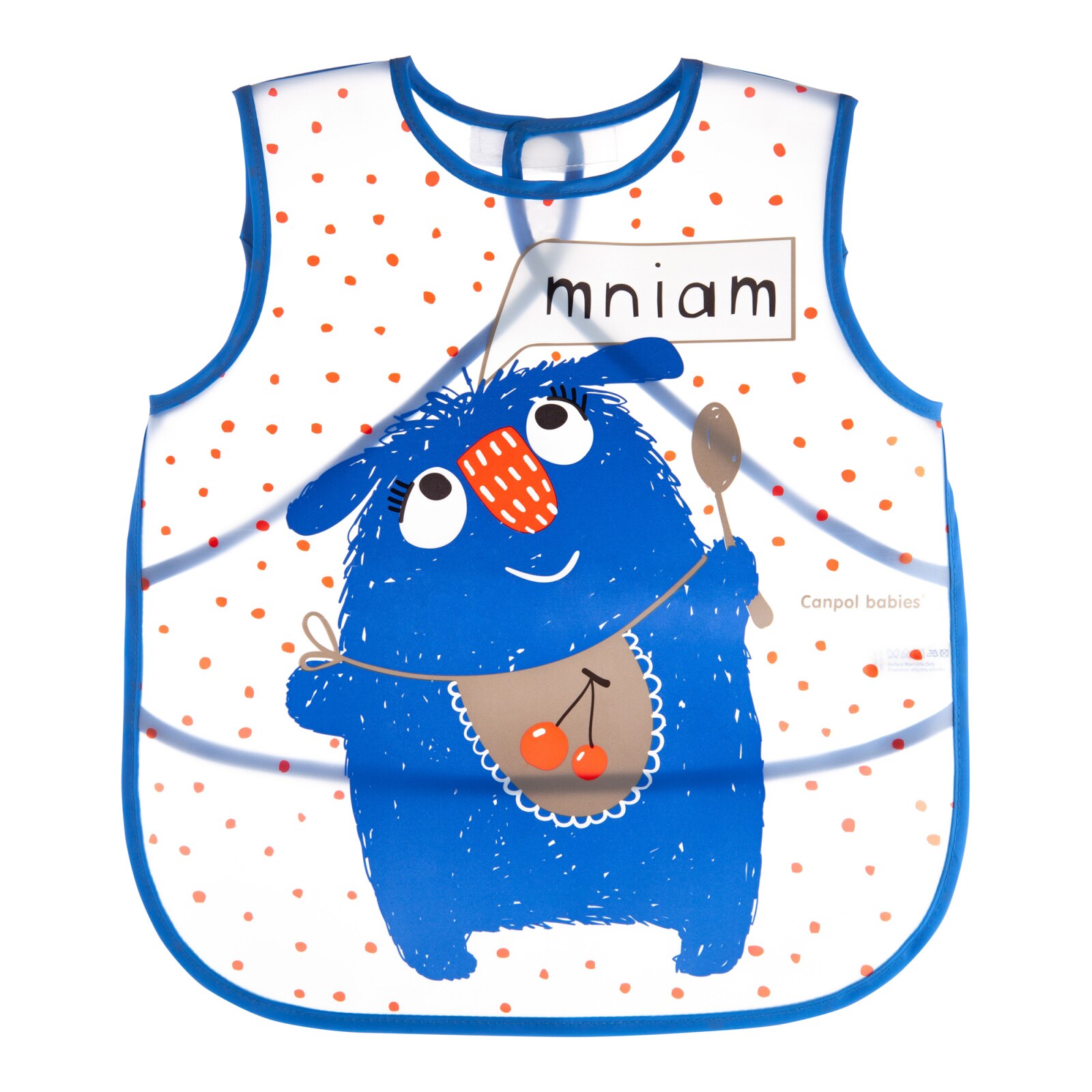 Baveta - sortulet „Monsters“, Canpol babies®, fara BPA, albastru