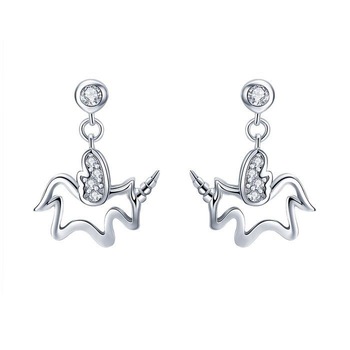 Cercei BeSpecial, EST0029, Argint, 1,5 x 1 cm, Zirconiu Cercei BeSpecial, EST0029, Argint, 1,5 x 1 cm, Zirconiu