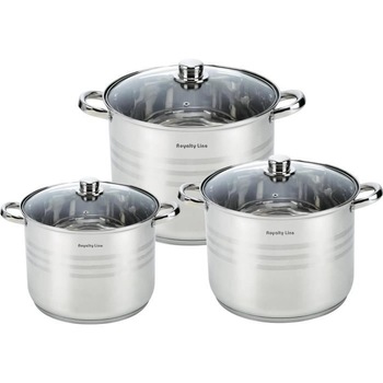 Set oale inox 6 piese, Royalty Line Premium, cu capace, baza 3 straturi, inductie, RL SP 4 Set oale inox 6 piese, Royalty Line Premium, cu capace, baza 3 straturi, inductie, RL SP 4