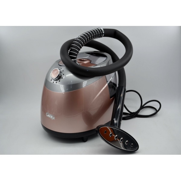 Fier de calcat profesional Garment Steamer DSP, Vertical, Putere 2000 W, 4 Trepte de putere, Talpa metalica, Capacitate bazin 2.5 L, Dubla protectie la supraincalzire, Maro