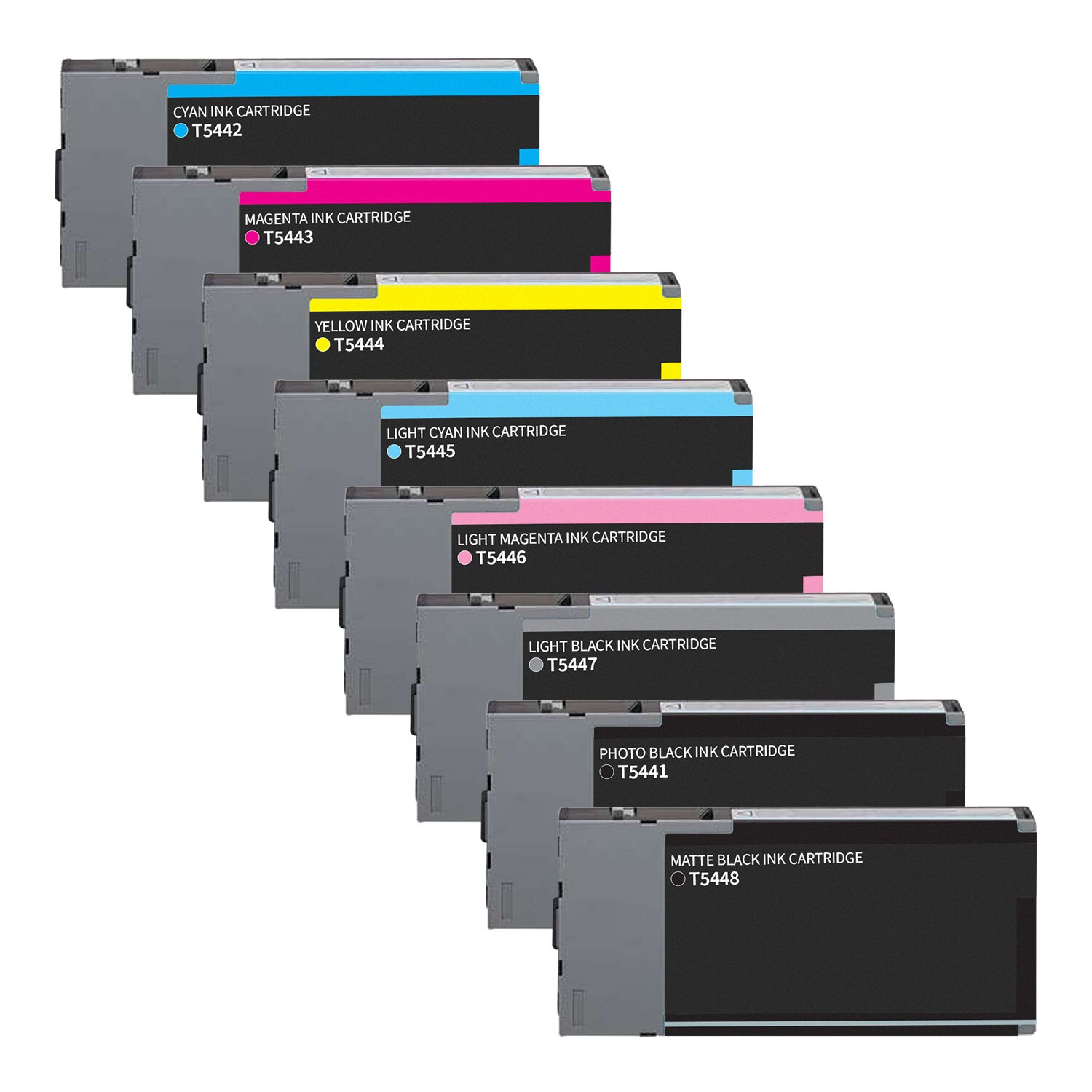 Set 8 Cartuse tonere T5441- T5448 64000 Pag 220 ml Compatibile Epson Stylus Pro 4000 / 4000 C 4 / 4000 C 8 / 4000 C 8 PS /7600 9600 Color Proofer 9600