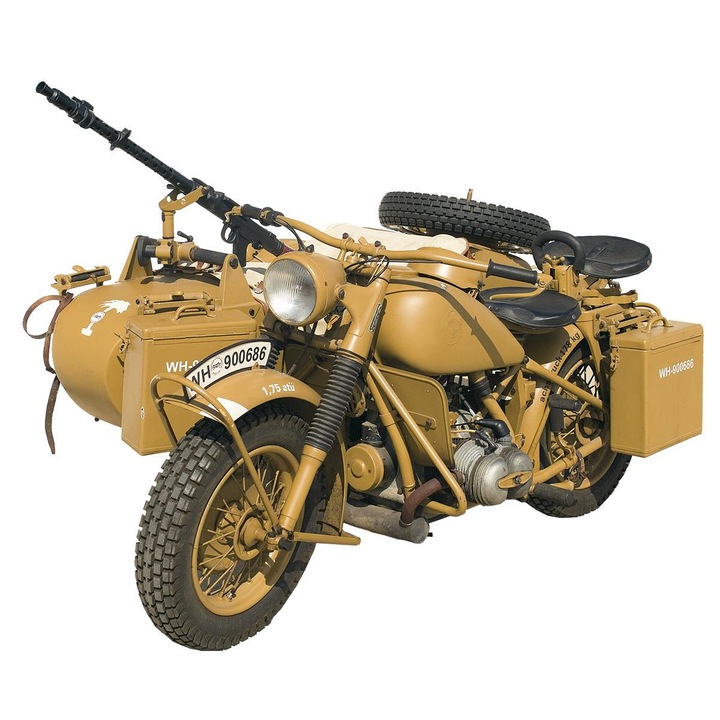 Macheta Militara de construit ITALERI BMW R75 motocicleta cu atas 1:35 ITA 315