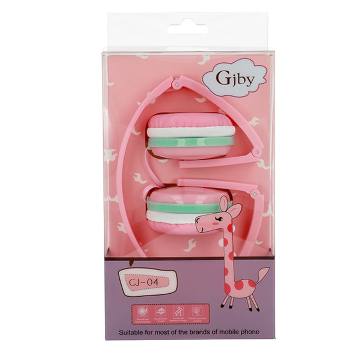 Casti cu fir, GJBY, AUDIO EXTRA BASS, GJ-04, Roz