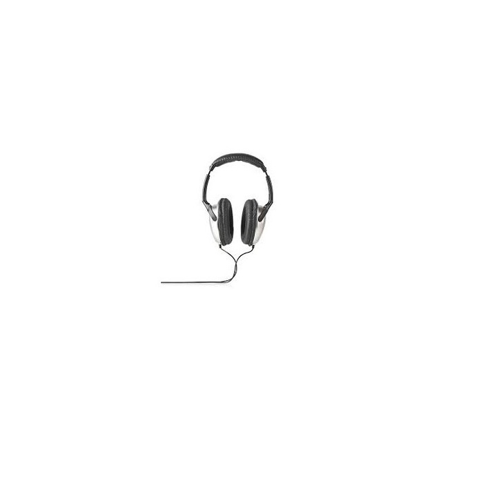 Over-Ear vezetékes fejhallgató, Kábel hossz: 2.70 m, Hangerő szabályozás, Ezüst-Fekete