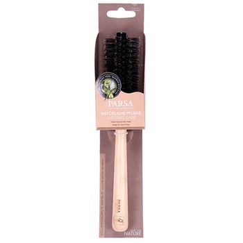 Perie de par rotunda, din lemn Parsa Beauty, Profi FSC cu peri din par de mistret, 15 mm Perie de par rotunda, din lemn Parsa Beauty, Profi FSC cu peri din par de mistret, 15 mm