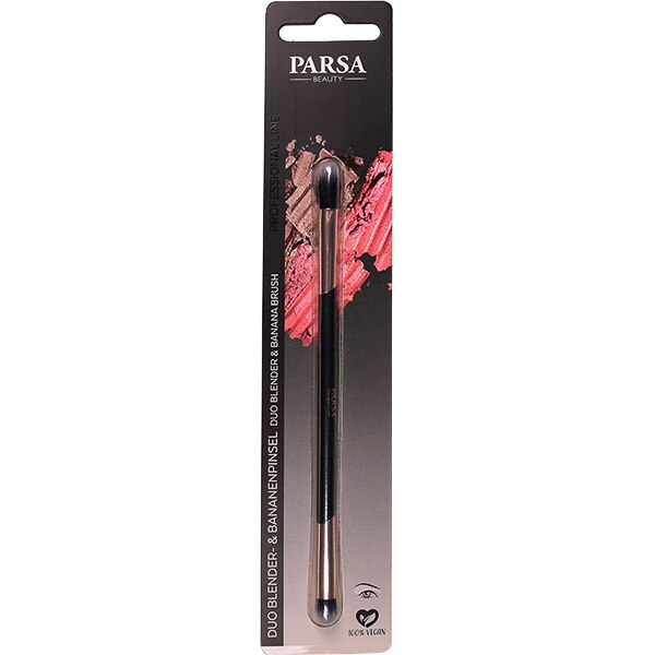 Pensula dubla Parsa Beauty pentru machiajul ochilor, Negru