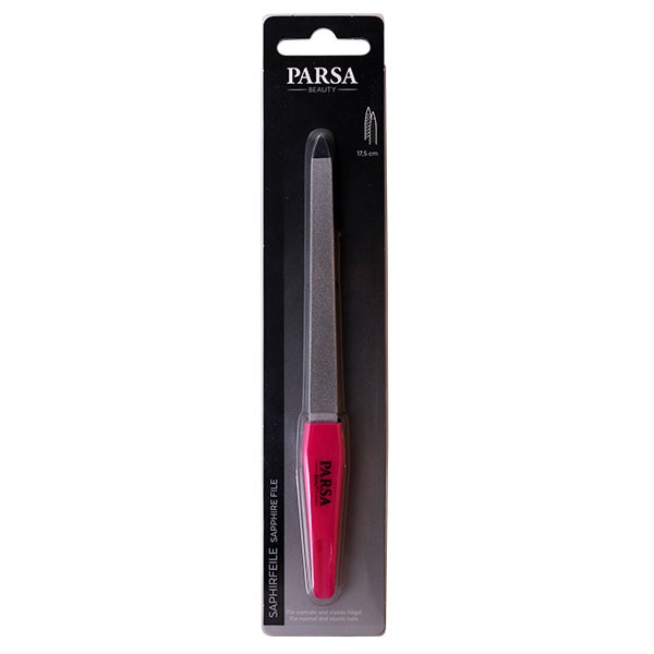Pila pentru unghii Parsa Beauty, Saphir, 17.5 cm, Roz