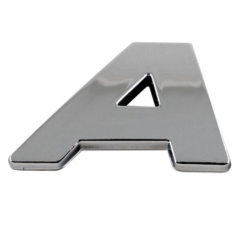 Ornament auto 3D, litera A, 28 mm, cromat Ornament auto 3D, litera A, 28 mm, cromat
