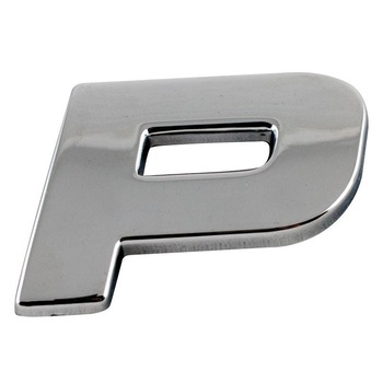 Ornament auto 3D, litera P, 28 mm, cromat Ornament auto 3D, litera P, 28 mm, cromat