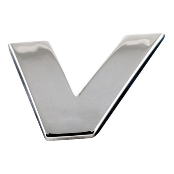 Ornament auto 3D, litera V, cromat Ornament auto 3D, litera V, cromat