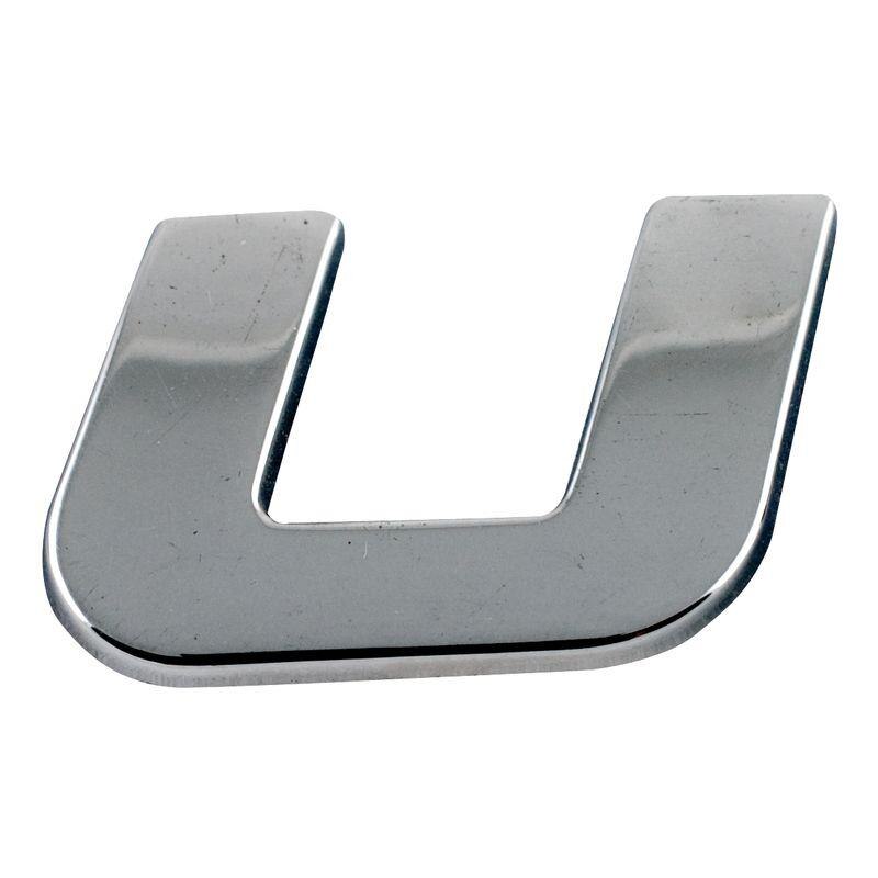 Ornament auto 3D, litera U, cromat