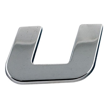 Ornament auto 3D, litera U, 28 mm, cromat Ornament auto 3D, litera U, 28 mm, cromat