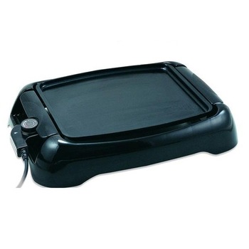Gratar Electric Fara Fum, Putere 1250 W, Termostat Reglabil, Suprafata antiaderenta cu orificii de scurgere, Cablu Alimentare Detasabil, Design Modern, Negru Gratar Electric Fara Fum, Putere 1250 W, Termostat Reglabil, Suprafata antiaderenta cu orificii de scurgere, Cablu Alimentare Detasabil, Design Modern, Negru