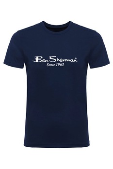 Tricou bumbac Ben Sherman barbati, bleumarin inchis, marimea M Tricou bumbac Ben Sherman barbati, bleumarin inchis, marimea M
