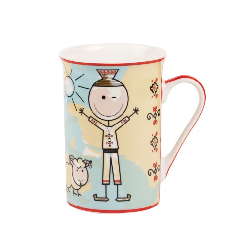 Cana din portelan - Romania, Magnetella, Copii in port popular, multicolora, 266 ml