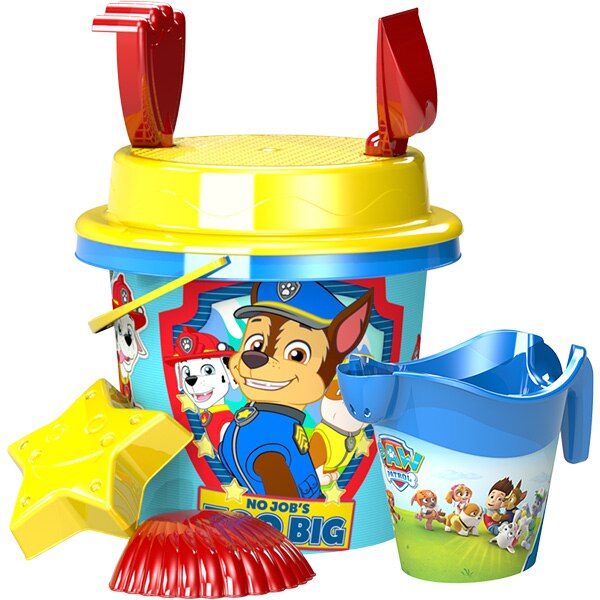 Set Galetusa nisip si accesorii, Paw Patrol baieti, 20cm