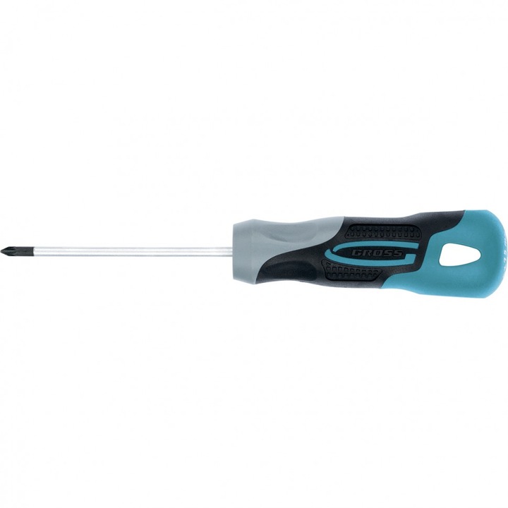 Отвертка GROSS, PZ0 х 75 mm, трикомпонентна дръжка