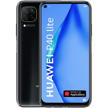 Telefon mobil Huawei P40 Lite, Dual SIM, 128GB, 6GB RAM, 4G, Midnight Black Telefon mobil Huawei P40 Lite, Dual SIM, 128GB, 6GB RAM, 4G, Midnight Black