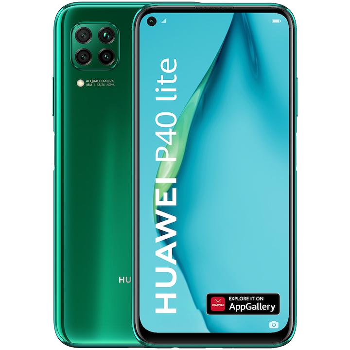Смартфон Huawei P40 Lite, Dual SIM, 128GB, 6GB RAM, 4G, Crush Green