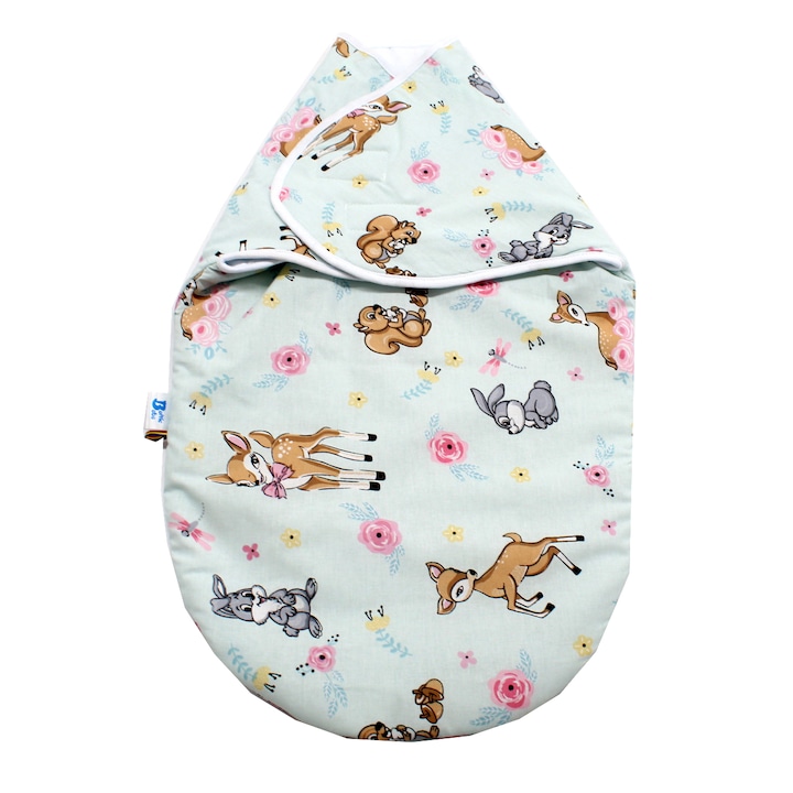 Система за повиване Balticbebe Autumn - Winter Cotton, Зелен, Fawn - 0-3 месеца, 50