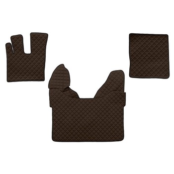 Set 3 covorase camion F-Core, Piele-ECO, pentru DAF XF 106, transmisie automata, Maro Set 3 covorase camion F-Core, Piele-ECO, pentru DAF XF 106, transmisie automata, Maro