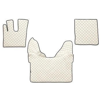 Set 3 covorase camion F-Core, Piele-ECO, pentru DAF XF 106, transmisie automata, Bej Set 3 covorase camion F-Core, Piele-ECO, pentru DAF XF 106, transmisie automata, Bej