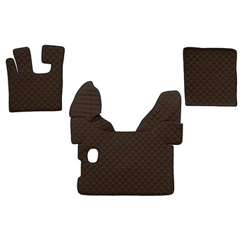Set 3 covorase camion F-Core, Piele-ECO, pentru DAF XF 105, transmisie manuala, Maro Set 3 covorase camion F-Core, Piele-ECO, pentru DAF XF 105, transmisie manuala, Maro