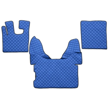 Set 3 covorase camion F-Core, Piele-ECO, pentru DAF XF 105, transmisie automata, Albastru Set 3 covorase camion F-Core, Piele-ECO, pentru DAF XF 105, transmisie automata, Albastru