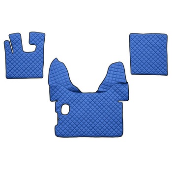Set 3 covorase camion F-Core, Piele-ECO, pentru DAF XF 105, transmisie manuala, 2005+, Albastru Set 3 covorase camion F-Core, Piele-ECO, pentru DAF XF 105, transmisie manuala, 2005+, Albastru