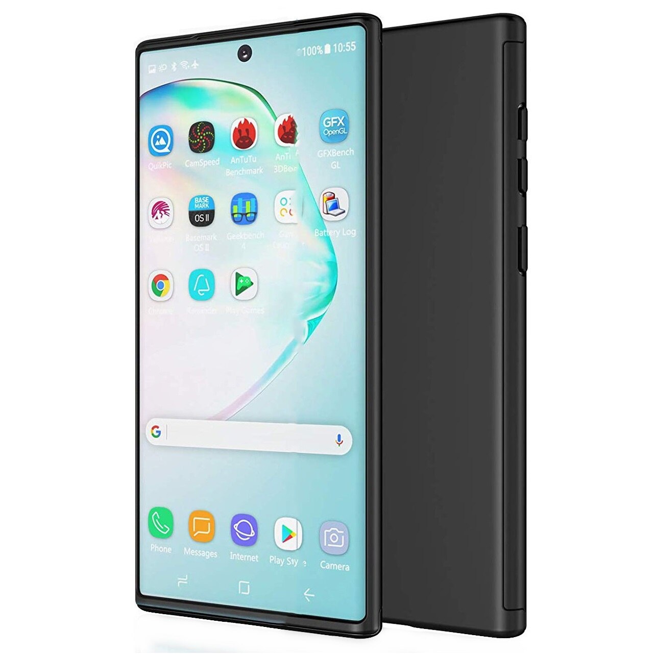 Husa Full Cover 360 (fata + spate) pentru Samsung Galaxy Note 10 Plus, Negru