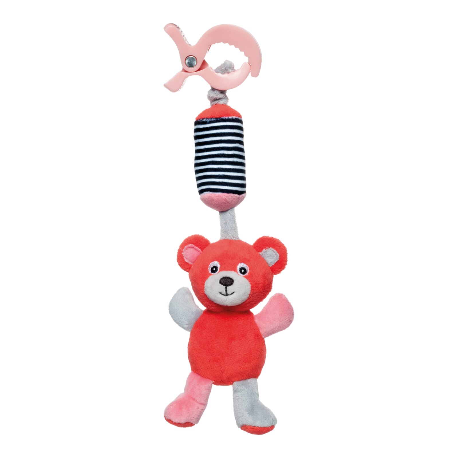 Jucarie din plus „Bears“, Canpol babies®, clopotel, rosu coral Rosu
