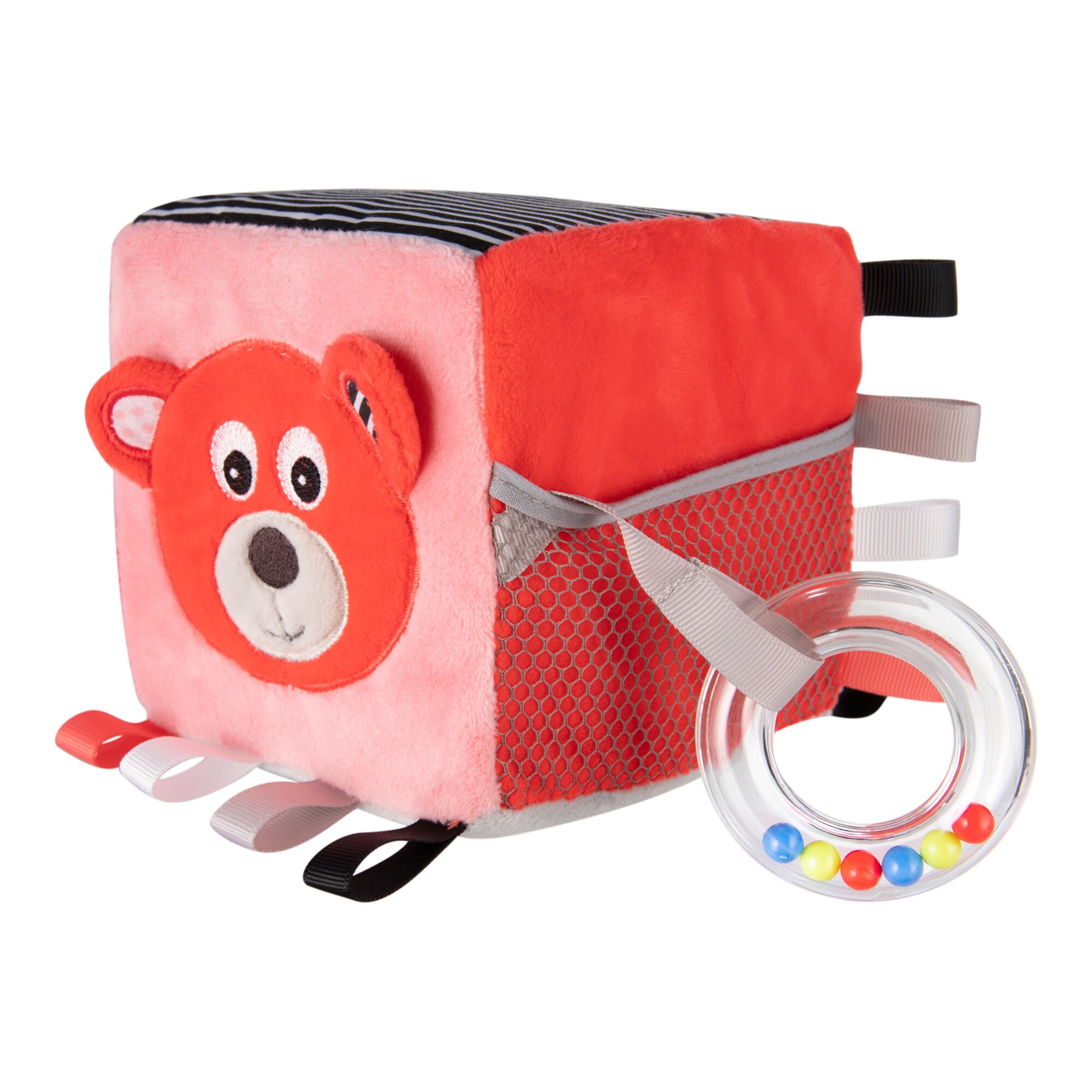 Cub senzorial din plus „Bears“, Canpol babies®, rosu coral