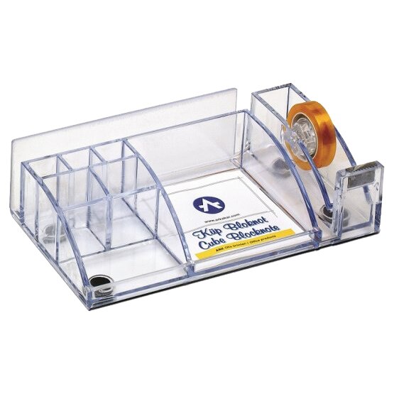 Suport plastic EVOffice Ark, 8 compartimente si dispenser