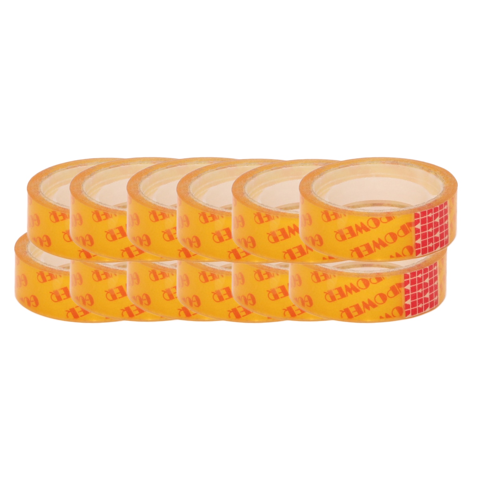 Banda adeziva EVOffice, 12mmx10m, 12 buc, Transparent