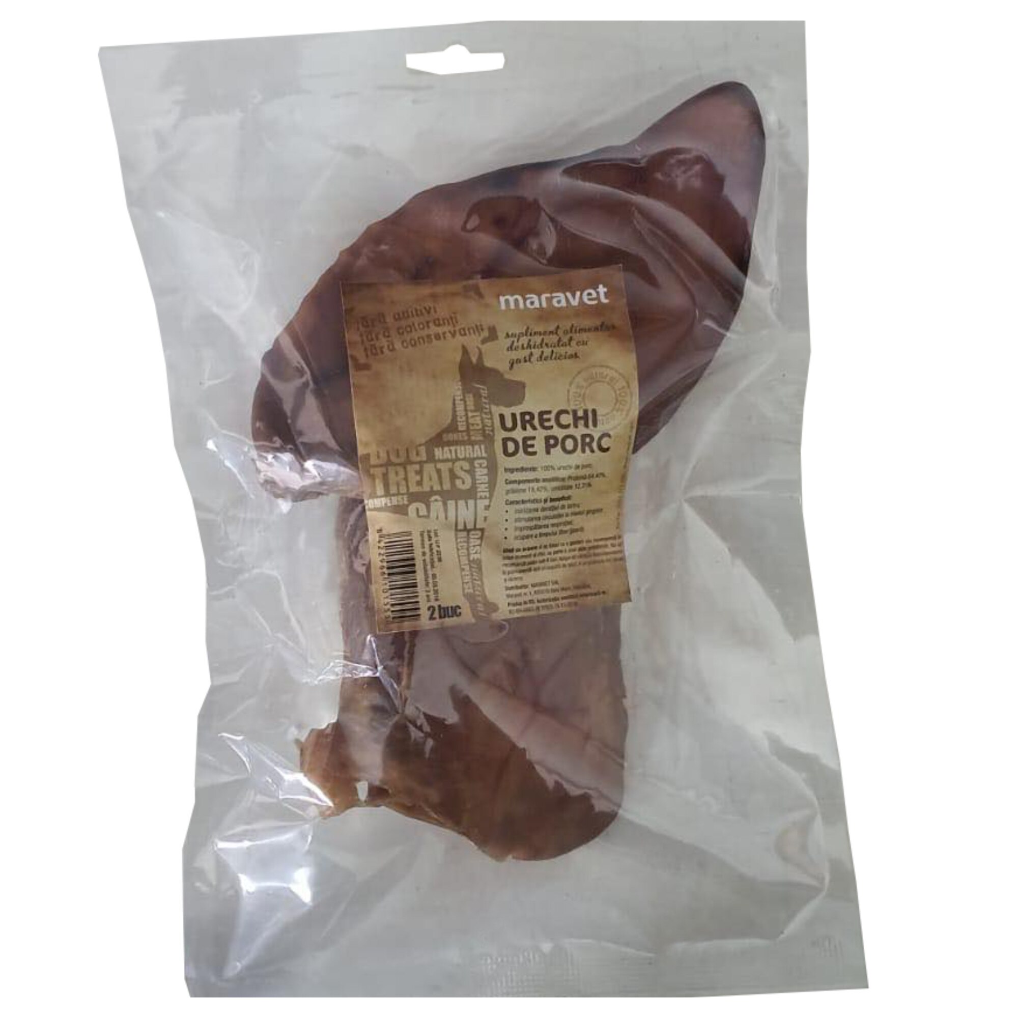 Recompense pentru caini, Maravet, Urechi de Porc, set 2 buc