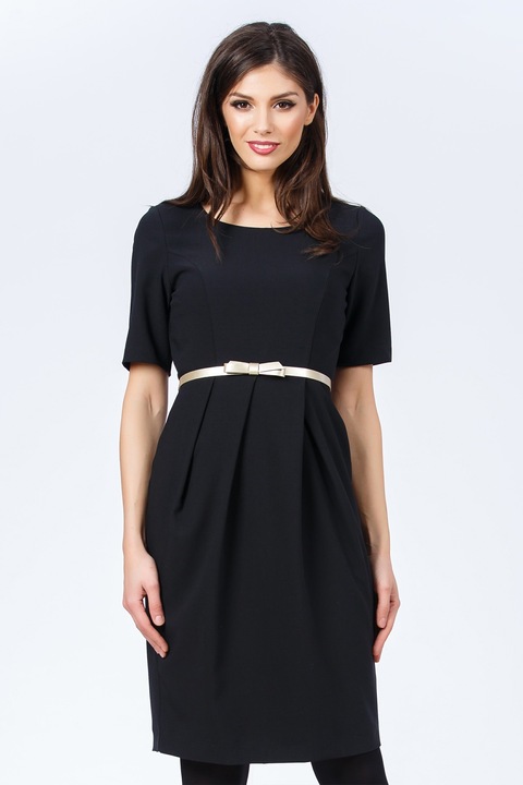 Rochie crep Donatella, Negru Sense, 44