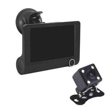 Camera Video Auto Tripla FULL-HD, 3 camere- fata/spate/interior, Display 4 inch Camera Video Auto Tripla FULL-HD, 3 camere- fata/spate/interior, Display 4 inch