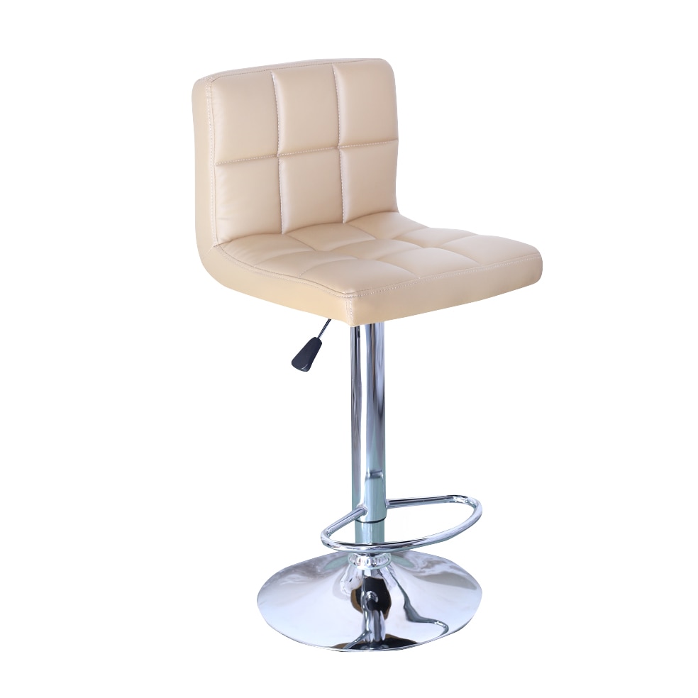 Scaun de bar BELFAST, Piele ecologica, crem