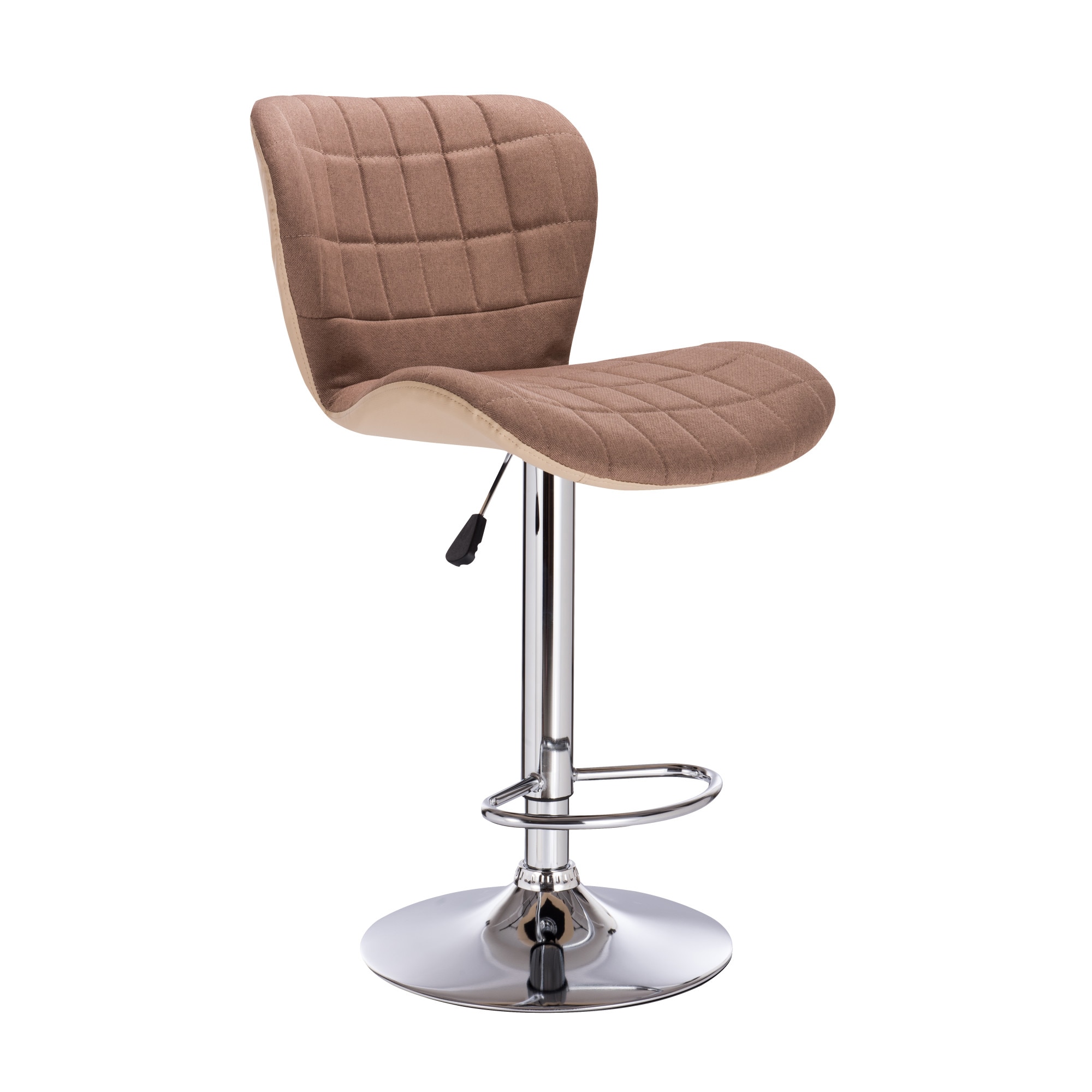 Scaun de bar LOLA, Textil/Piele ecologica, Brun/Ivory