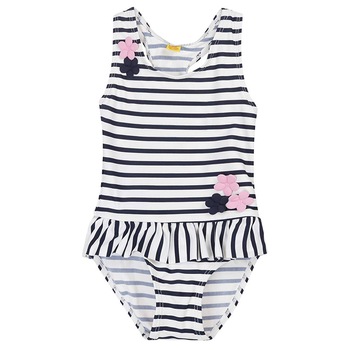 Costum de baie intreg fete, alb/bleumarin inchis, marimea 98 cm, 3 ani Costum de baie intreg fete, alb/bleumarin inchis, marimea 98 cm, 3 ani