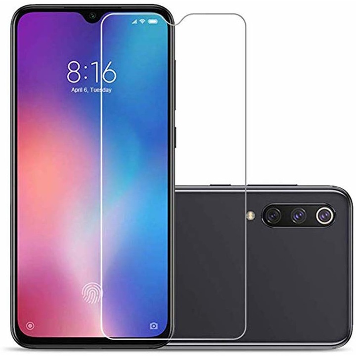 Folie protectie, Sticla securizata, Compatibila cu Xiaomi MI 9 SE, Transparent