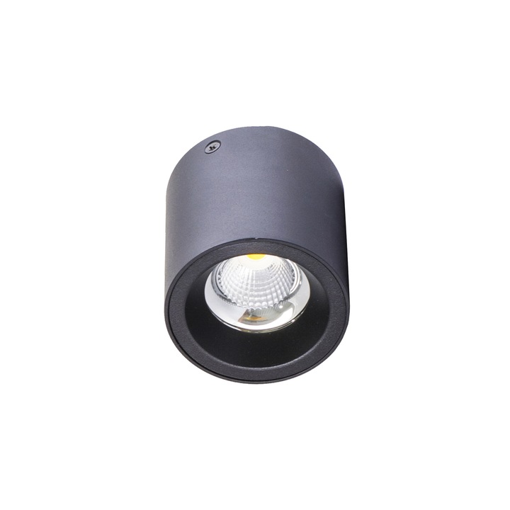 Spot LED 30W/ora, 3420lm - 50 000 ore, 4000K lumina naturala, aplicat, LED Market®, M1810B, Corp Negru, clasa energetica E
