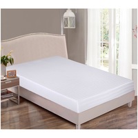 Cearsaf de pat cu elastic Kring, 90x200x25 cm, 100% bumbac satinat, 205TC, Alb
