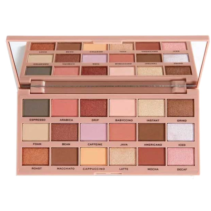 Makeup Revolution I Heart Revolution Tasty Coffee Szemhéjfesték paletta, 22 g