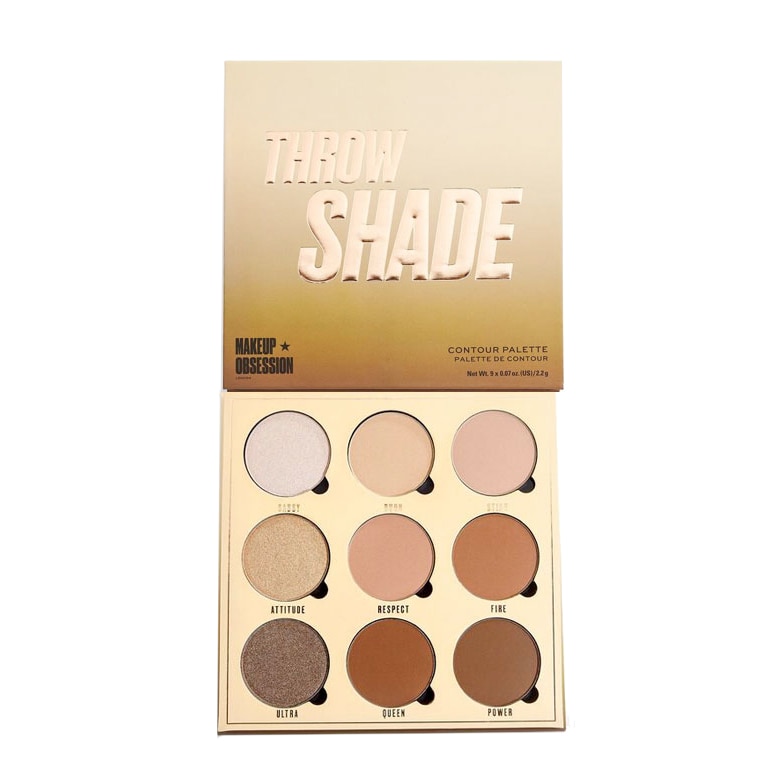 Paleta de conturare Makeup Revolution Obsession Throw Shade, 9x 2.2 g