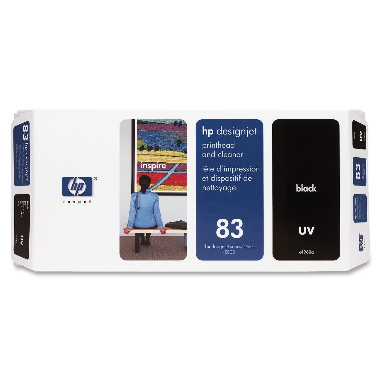 Cap de printare si curatare C4960A (83) negru UV HP original 13ml