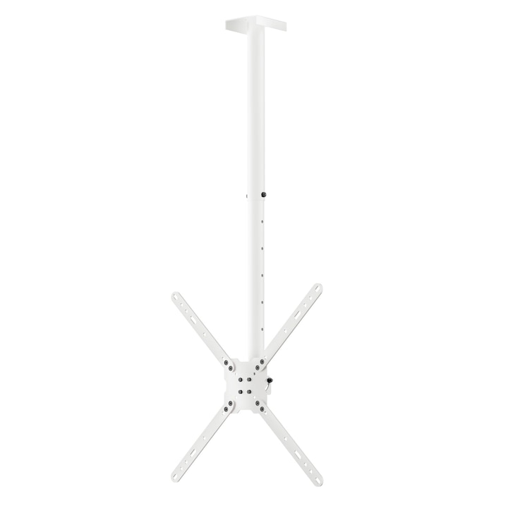 Стойка за телевизор и проектор Meliconi Slimstyle 400CE, Таван, 14"-60", Наклон 90 градуса, Завъртане на 360 градуса, 35 кг, Бял