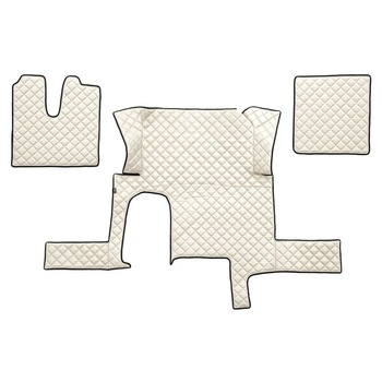 Set 3 covorase camion F-Core, Piele-ECO, pentru MAN TGX, transmisie automata, un sertar, Bej Set 3 covorase camion F-Core, Piele-ECO, pentru MAN TGX, transmisie automata, un sertar, Bej