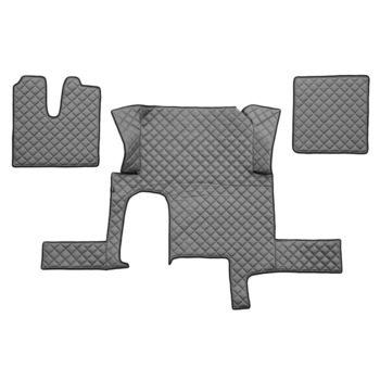 Set 3 covorase camion F-Core, Piele-ECO, pentru MAN TGX, transmisie automata, un sertar, Gri Set 3 covorase camion F-Core, Piele-ECO, pentru MAN TGX, transmisie automata, un sertar, Gri